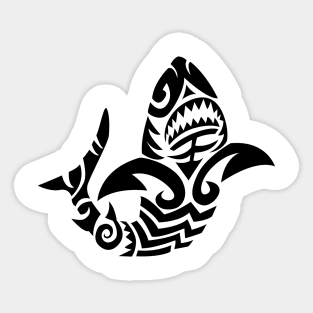 Tribal Great Shark Sticker